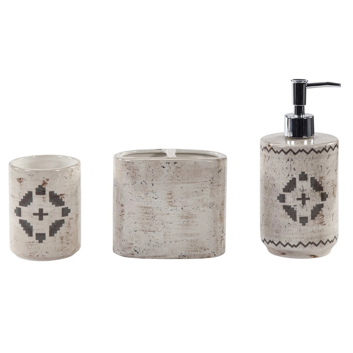 HiEnd Ceramic 3-Pc Countertop Bathroom Set - Dakota