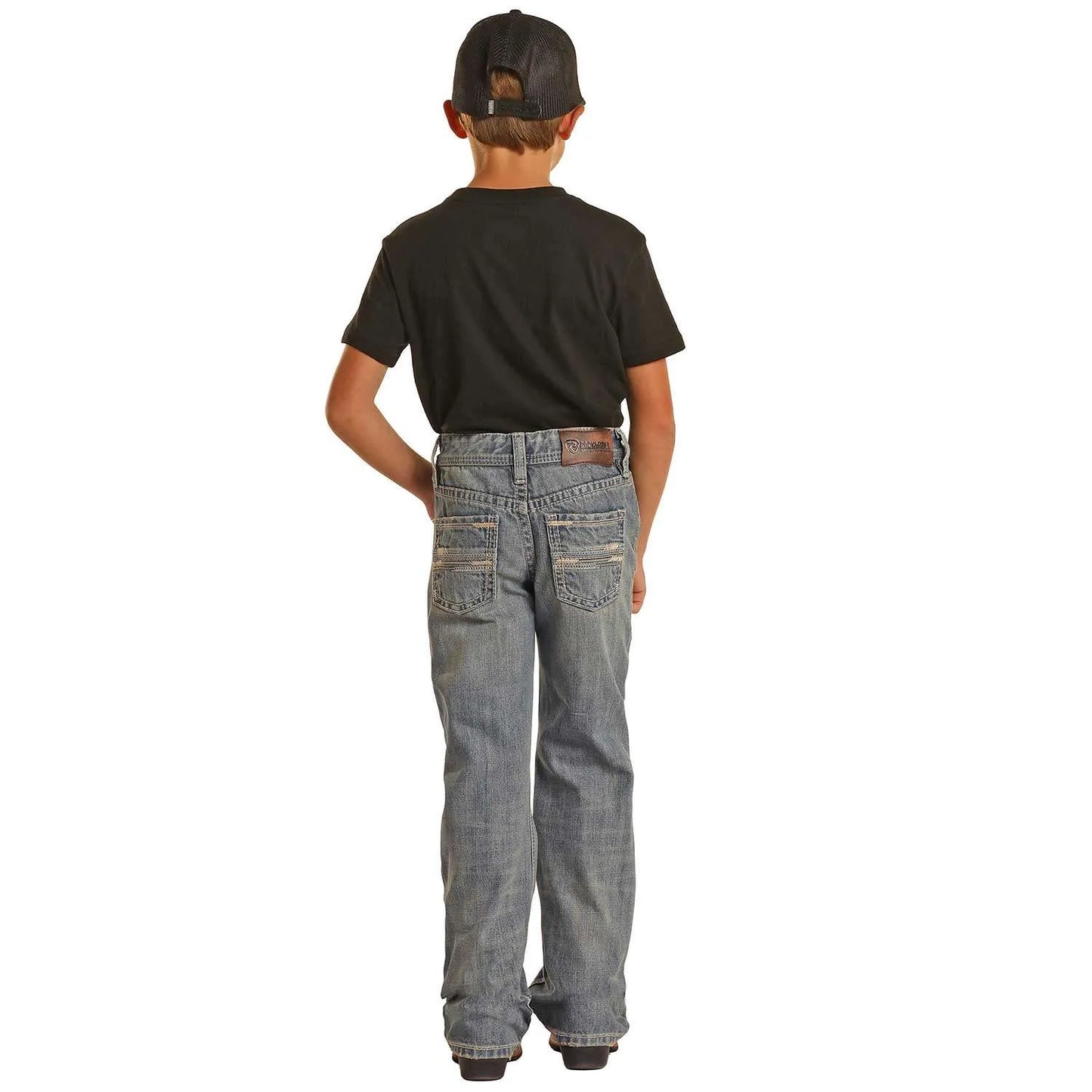 Rock & Roll Boy's Straight Raised Bootcut Jeans