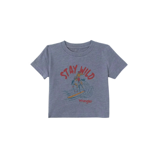 Wrangler Baby Boy Stay Wild Short Sleeve Tee Shirt - Graphite Heather