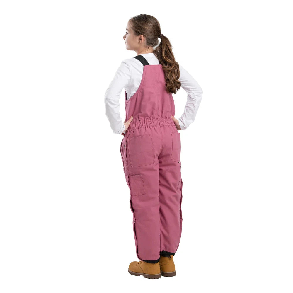 Berne Youth Washed Insulated Bib Overalls - Desert Rose