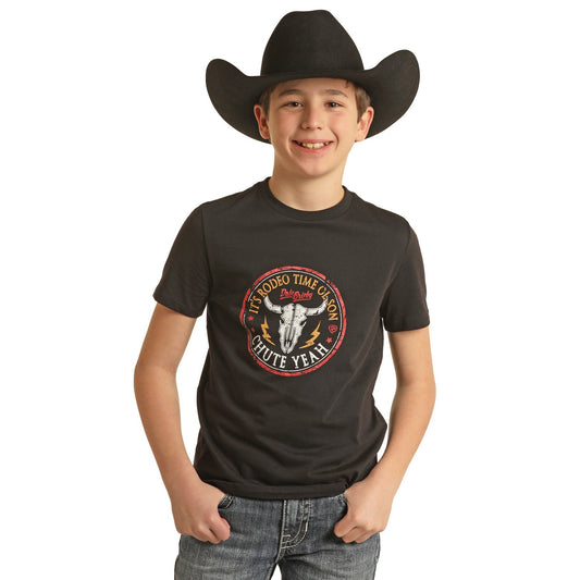 Rock & Roll Boy's Dale Graphic Tee - Black