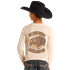 Rock & Roll Boy's Graphic Buffalo Long Sleeve Shirt - Natural