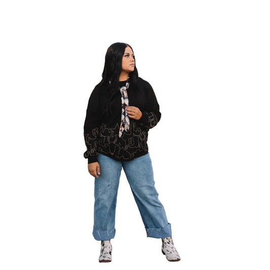 2 Fly Women's Tucson Thread Long Sleeve Sweatshirt - Black