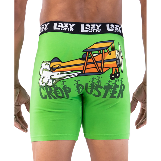 Lazy One Men's Crop Duster Boxers- Green