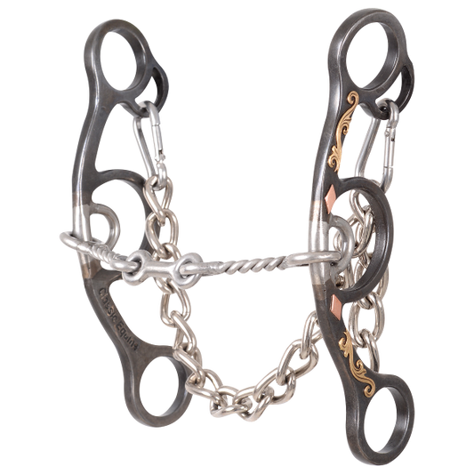 Classic Equine Sherry Cervi Small Twisted Wire Dogbone Short Shank Barrel Bit