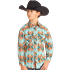 Rock & Roll Boys RR Woven Dale Long Sleeve Shirt - Teal