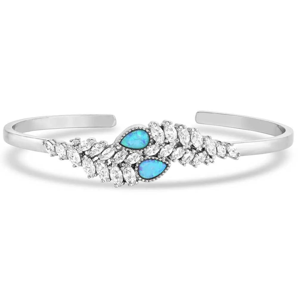 Montana Silversmiths Mystic Falls Opal Crystal Cuff Bracelet