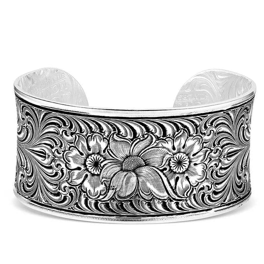 Montana Silversmith Wildflower Impressions 3 Flower Cuff Bracelet