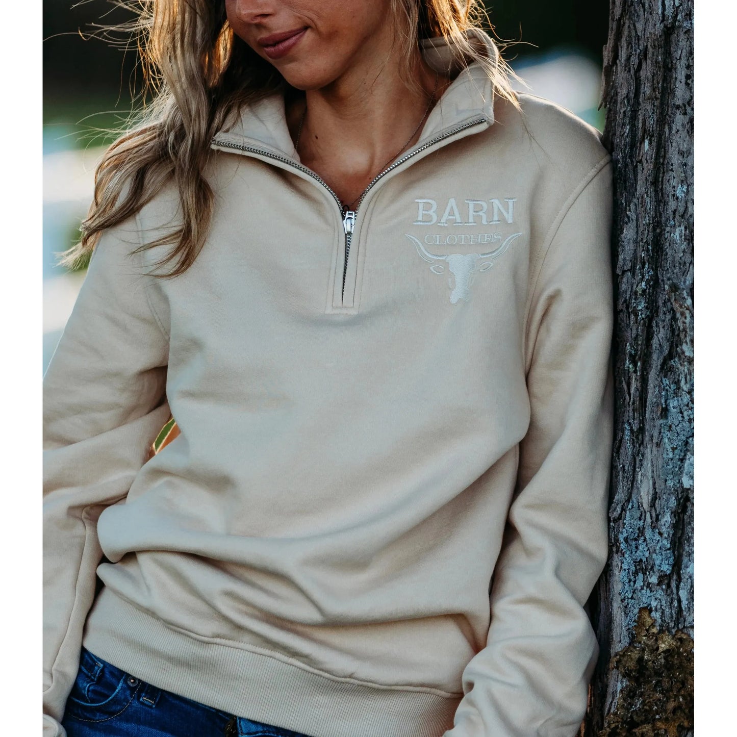 Barn Clothes Women's Early Chores Quarterzip Top - Sand