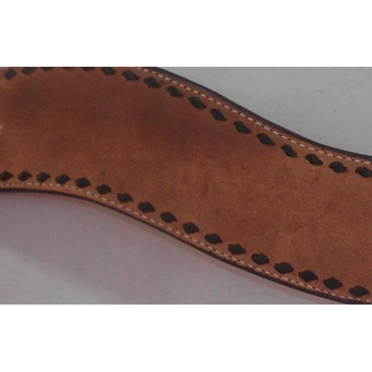 Irvine Rough Out Buckstitch Latigo Tripping Breast Collar - Dark Oil