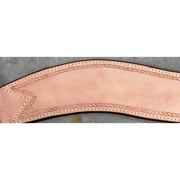 Irvine Rough Out Rope Border Tripping Breast Collar - Natural