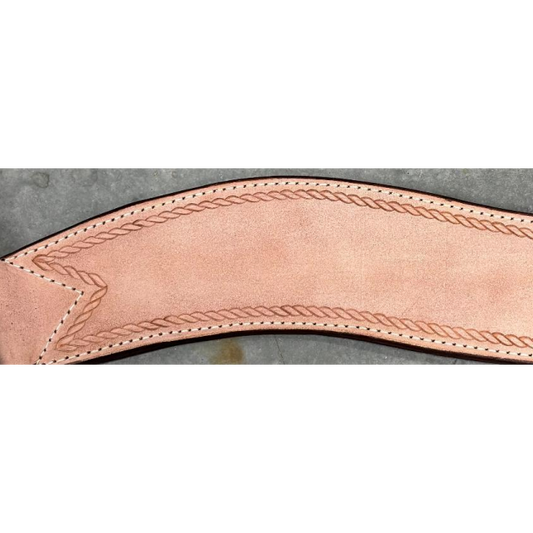 Irvine Rough Out Rope Border Tripping Breast Collar - Natural