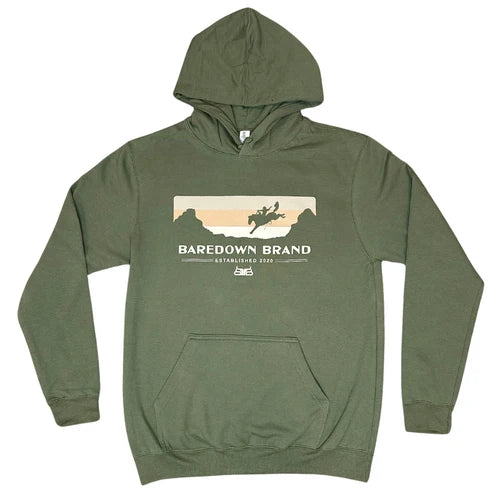 Baredown Brand Unisex Sunset Hoodie - Army Green