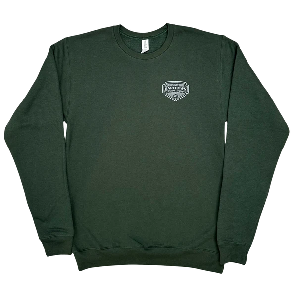Baredown Brand Unisex Frontier LS Crewneck Sweat Shirt - Forest Green