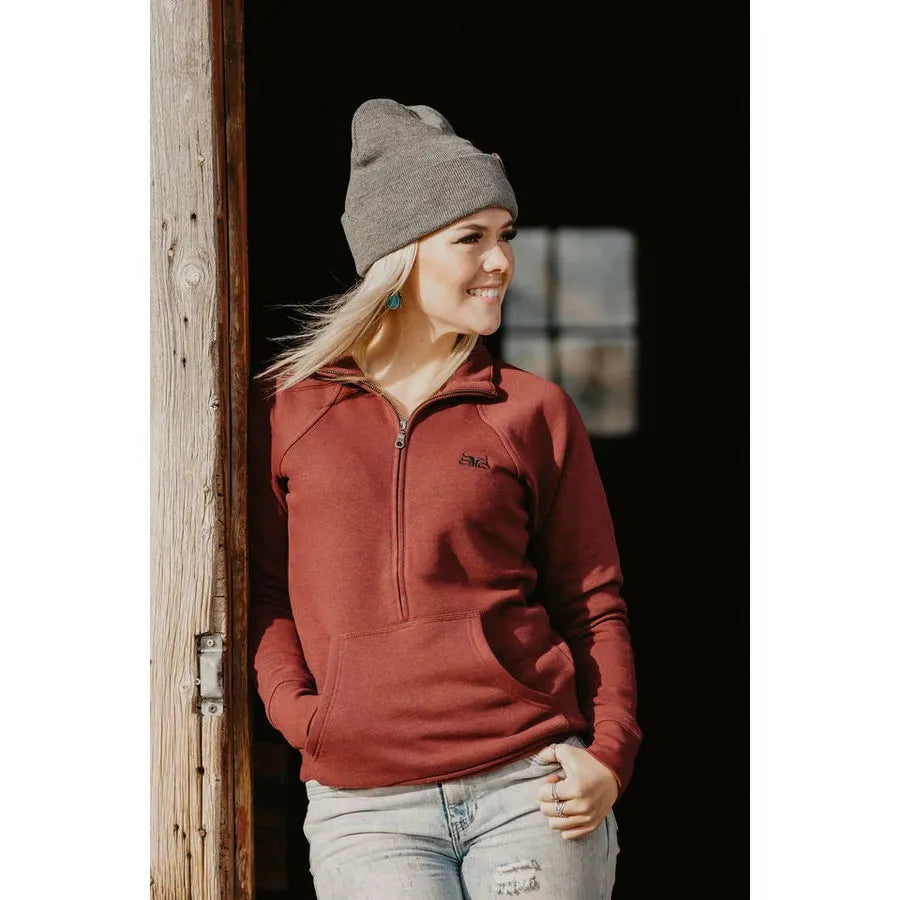Baredown Brand Women's Long Sleeve 1/2 Zip Pullover - Multiple Colours
