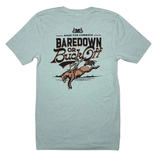 Baredown Brand Buck Off Tee Shirt - Dusty Blue
