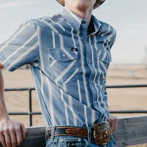 Baredown Brand Men's Long Sleeve Pearl Snap Shirt - Pay Window