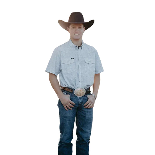 Baredown Brand Men's Long Sleeve Pearl Snap Shirt - High Roller