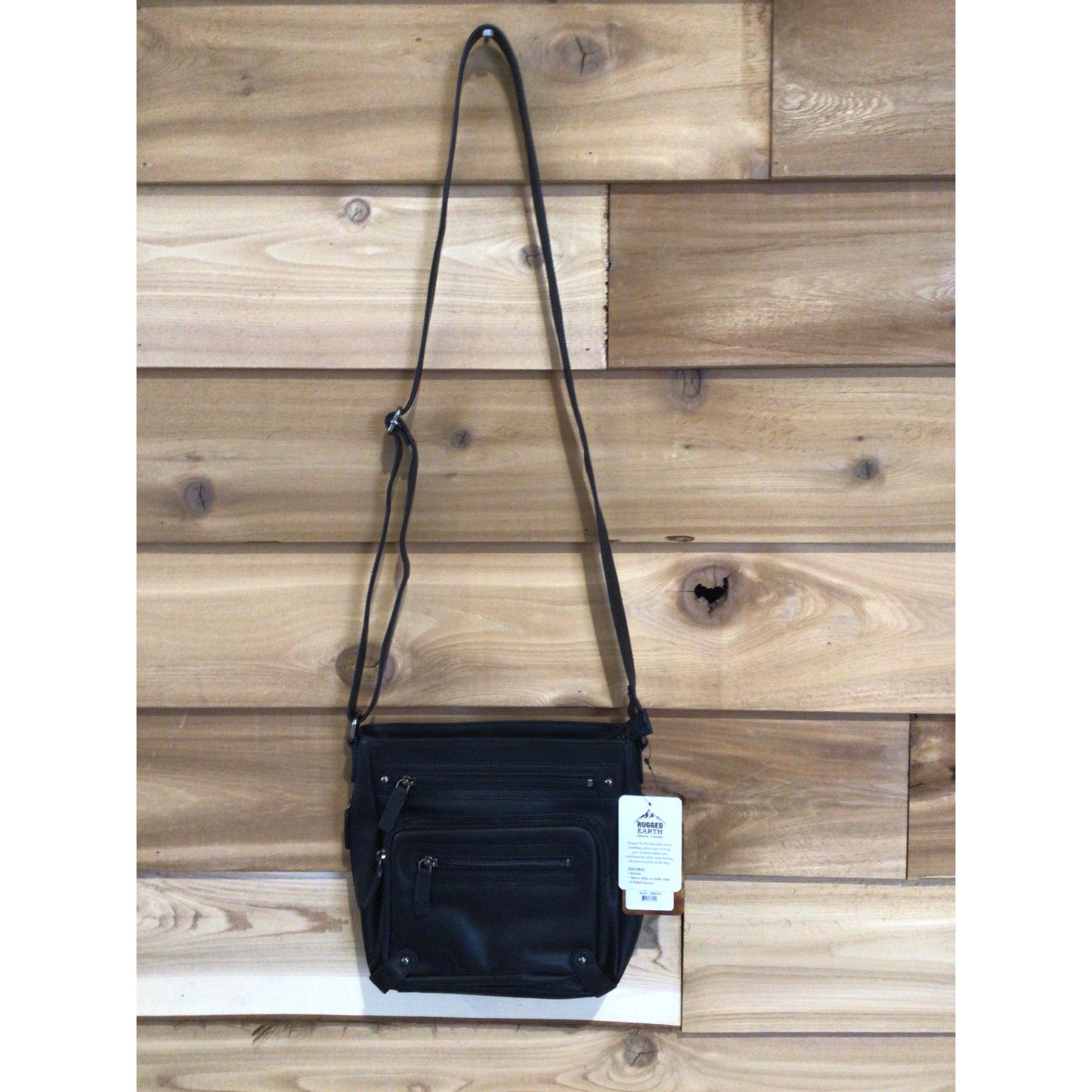 Rugged Earth Black Leather Concealed