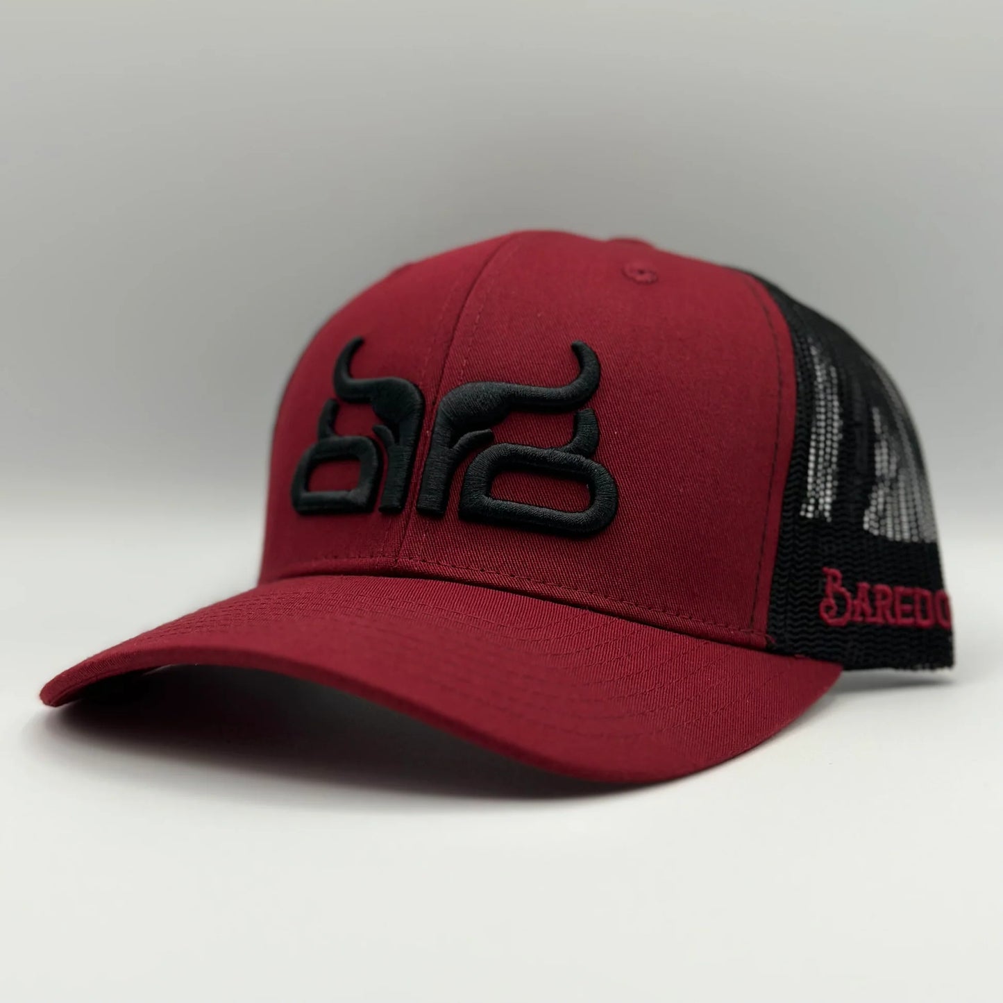 Baredown Brand Curved Ball Cap - Red/Black