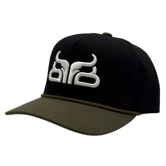 Baredown Brand Relentless A Frame Ball Cap - Black/Forest Green