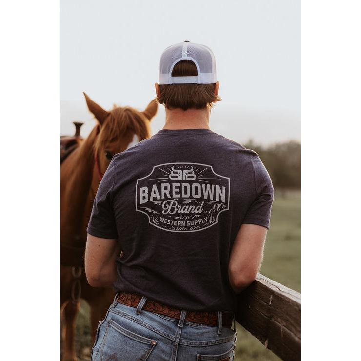 Baredown Brand Unisex Southbound Tee Shirt - Midnight Navy