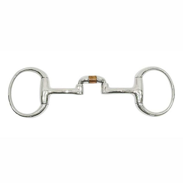 Relaxation Double Jointed Bit with Copper Roller Eggbutt Snaffle