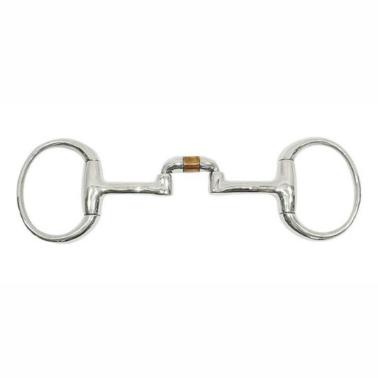 Relaxation Double Jointed Bit with Copper Roller Eggbutt Snaffle