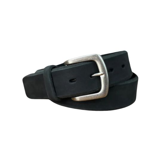 Ariat Men's Beveled Edge Embroidered Logo Belt - Black