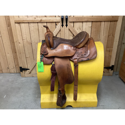 Used 15” JB Leather Western Saddle