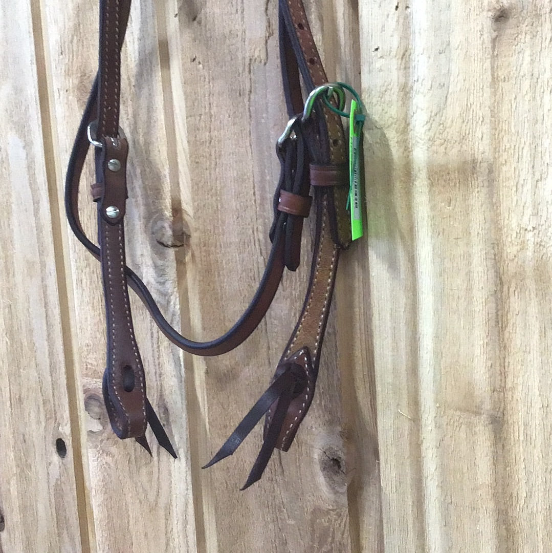 Irvine Browband Headstall Rough Out Button Ends