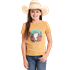 Rock & Roll Girl's Graphic Short Sleeve Tee Shirt - Gold