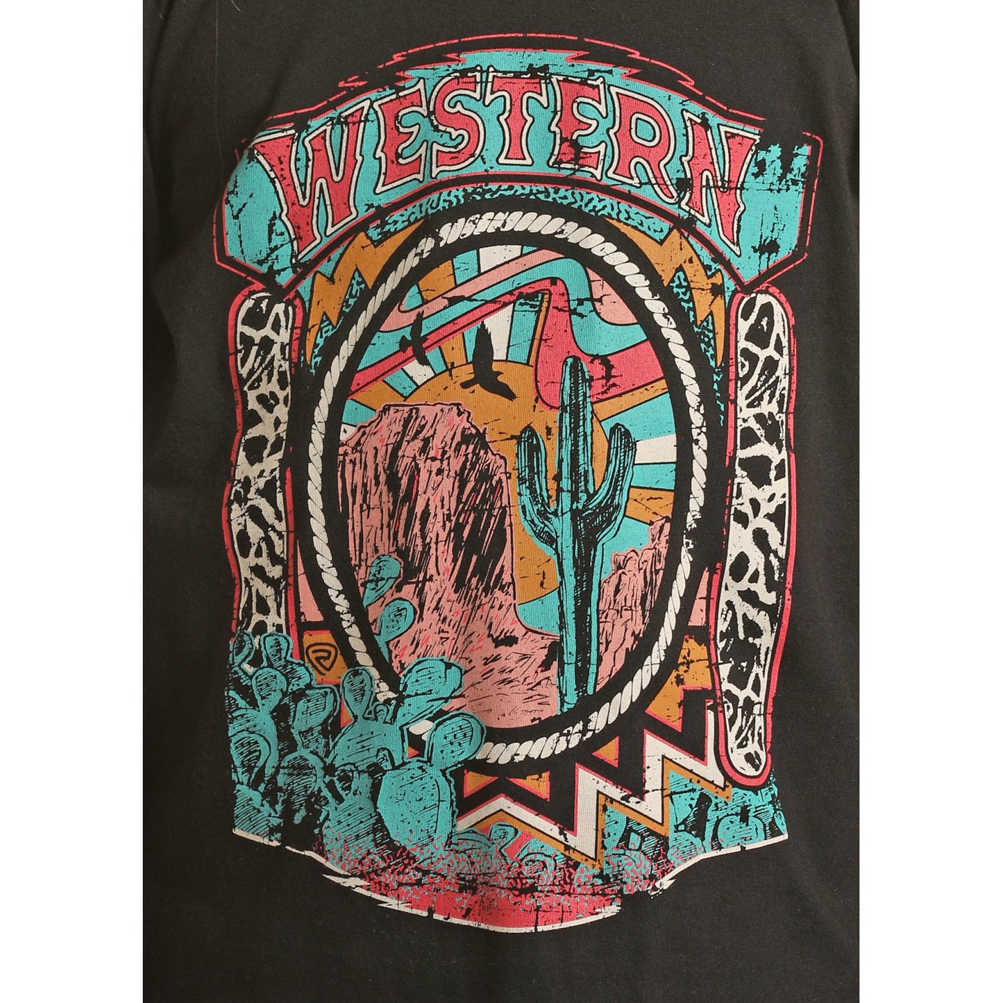 Rock & Roll Girl's Long Sleeve Graphic Tee - Black