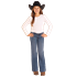 Rock & Roll  Girl's Boot Stitch Trouser-Medium Vintage Wash