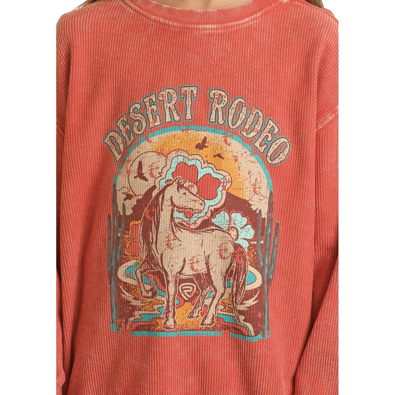 Rock & Roll Girl's Graphic Pullover - Coral