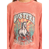 Rock & Roll Girl's Graphic Long Sleeve Pullover- Coral