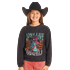 Rock & Roll Girl's Graphic Long Live Cowgirls Long Sleeve Pullover- Black