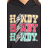 Rock & Roll Girl's Scenery Long Sleeve Howdy Hoodie- Black