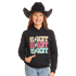 Rock & Roll Girl's Scenery Long Sleeve Howdy Hoodie- Black