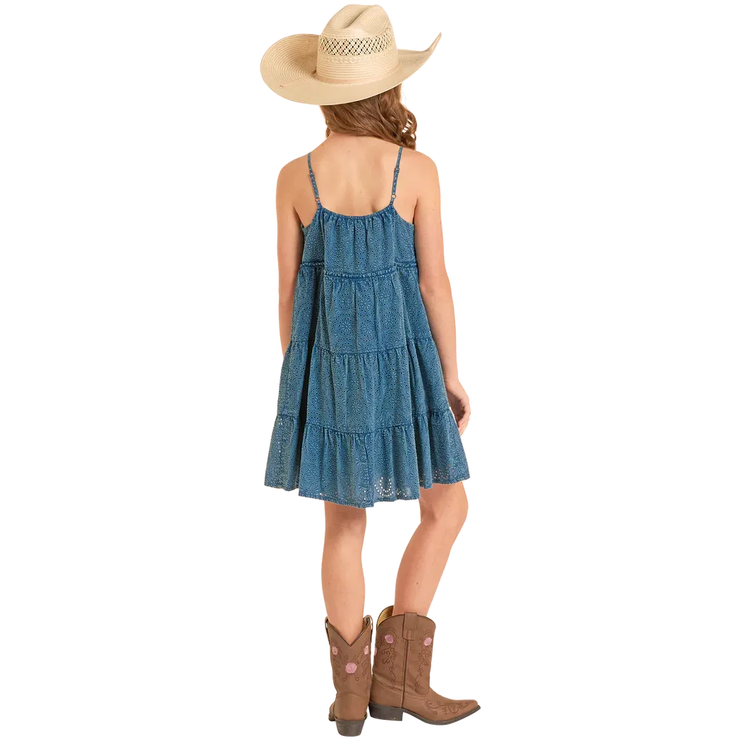 Rock & Roll Girl's Eyelet Dress - Multiple Colours