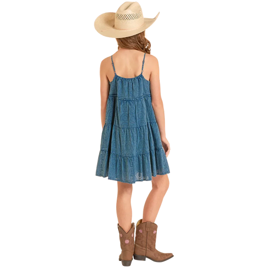 Rock & Roll Girl's Eyelet Dress - Multiple Colours
