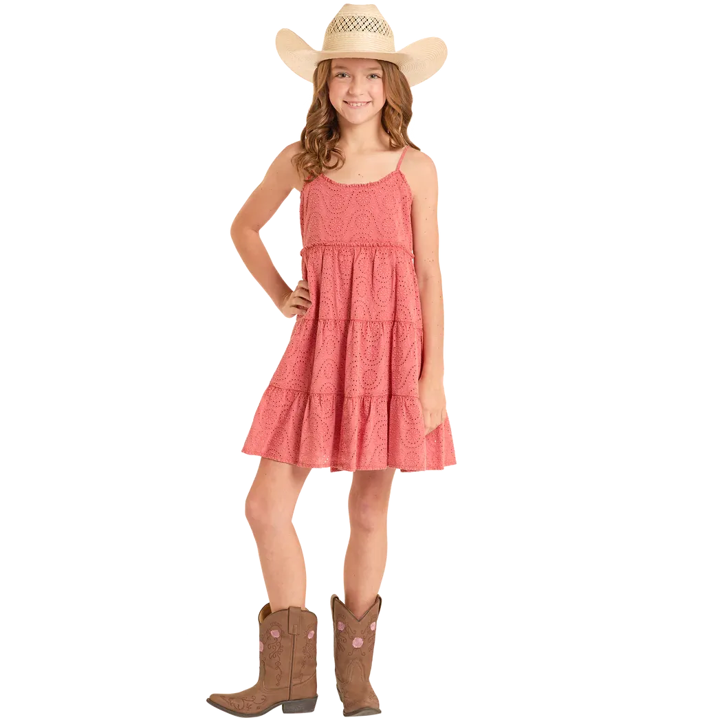 Rock & Roll Girl's Eyelet Dress - Multiple Colours