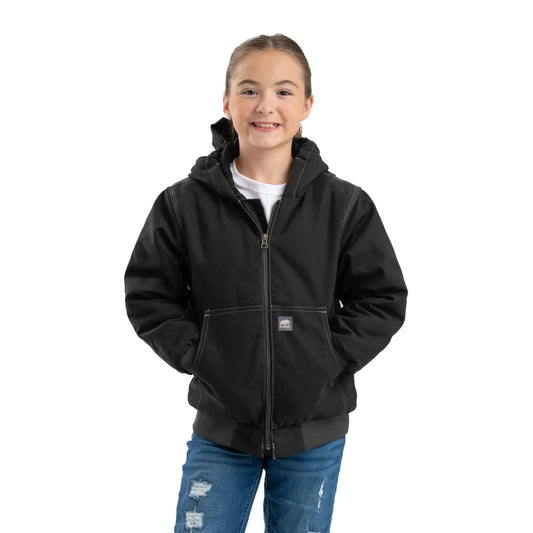 Berne Youth Highland Softstone Duck Hooded Jacket - Multiple Colours