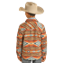 Rock & Roll Boy's Printed Jacquard Shirt Jacket - Orange
