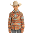 Rock & Roll Boy's Printed Jacquard Shirt Jacket - Orange
