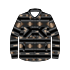 Rock & Roll Boy's Aztec Stripe Jacquard Shacket - Black