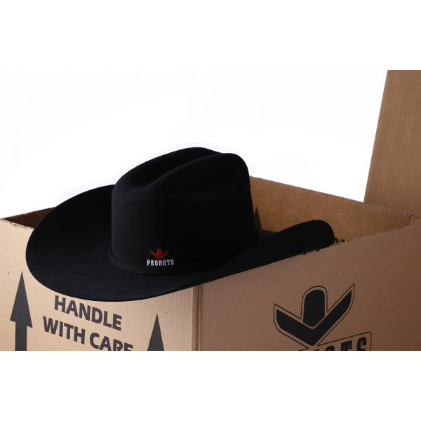 ProHat Wool Felt Precreased Western Hat - Black