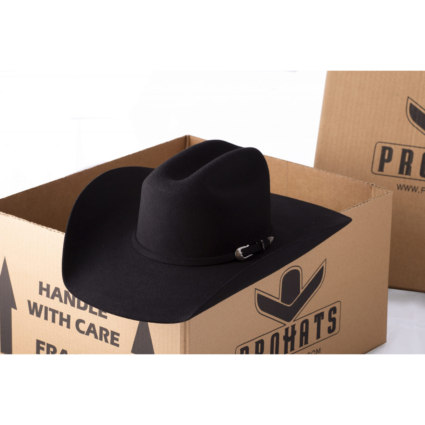 ProHat Wool Felt Precreased Western Hat - Black