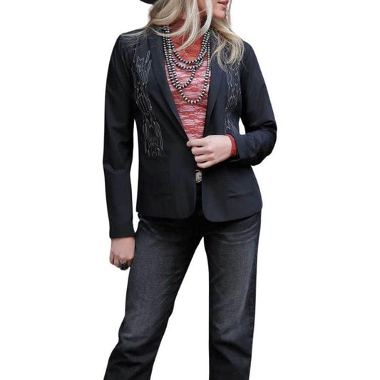Cruel Women's Long Sleeve  Blazer- Black