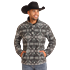 Rock & Roll Men's Aztec Henley Button Performance Pullover - Black